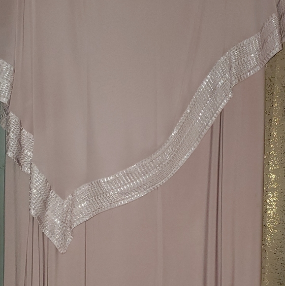 Jersey Sheath Dress and Metallic-Trimmed CapeletSL FASHIONS - Picture 5 of 7